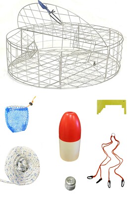 KUFA Stainless Steel Crab Trap (30''xx12''H) and Accessories Combo (CT120+CAM3+Z)