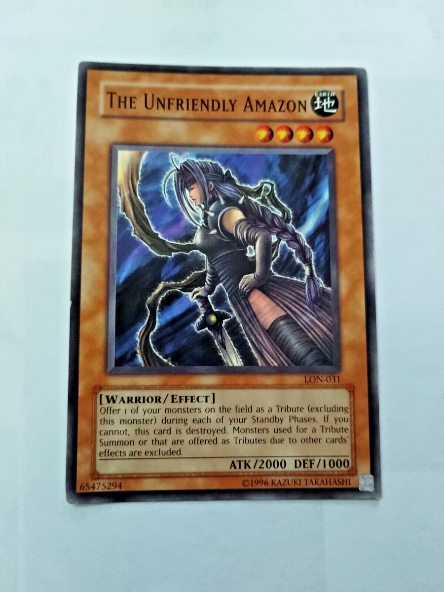 YuGiOh The Unfriendly Amazon Labyrinth of Nightmare LON-EN031 Unlim. -Edge  Wear | eBay