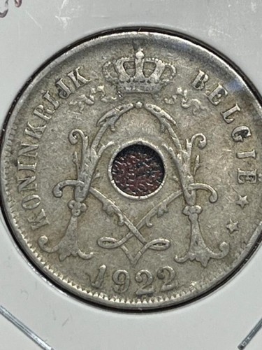 1922 BELGIUM 25 CENTIMES COIN - Picture 2 of 3