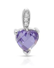 Pretty Heart Necklace With Cubic zirconia Made in 925 Sterling silver