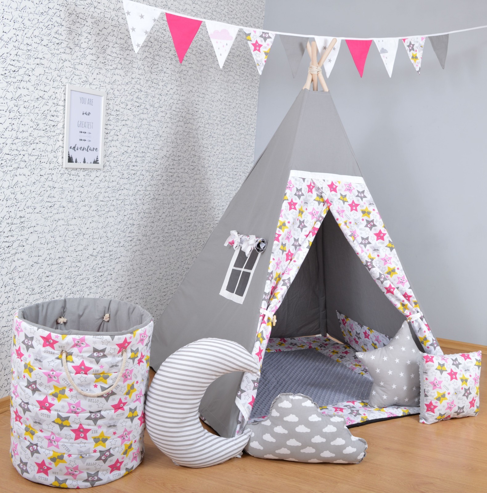 Tent Tipi Teepee Indianerzelt Kinder Indianer Stern Grau | Günstige Bestellung
Tent Tipi Teepee Indianerzelt Kinder Indianer Stern Grau | Günstige Bestellung