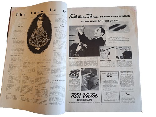 VTG Stage Magazine October 1937 Lynn Fontanne & Alfred Lunt No Label. C2 - Imagen 2 de 10