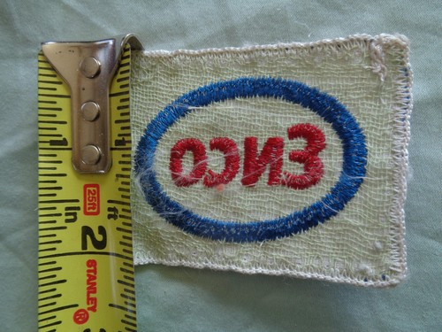 ENCO OILS GASOLINE UNIFORM VINTAGE PATCH 3 X 2 1/4 INCHES - OIL GAS ORIGINAL - Picture 4 of 4