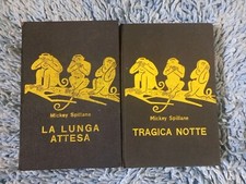 SPILLANE - TRAGICA NOTTE + La Lunga Attesa - Serie Gialla Garzanti 1956 1957