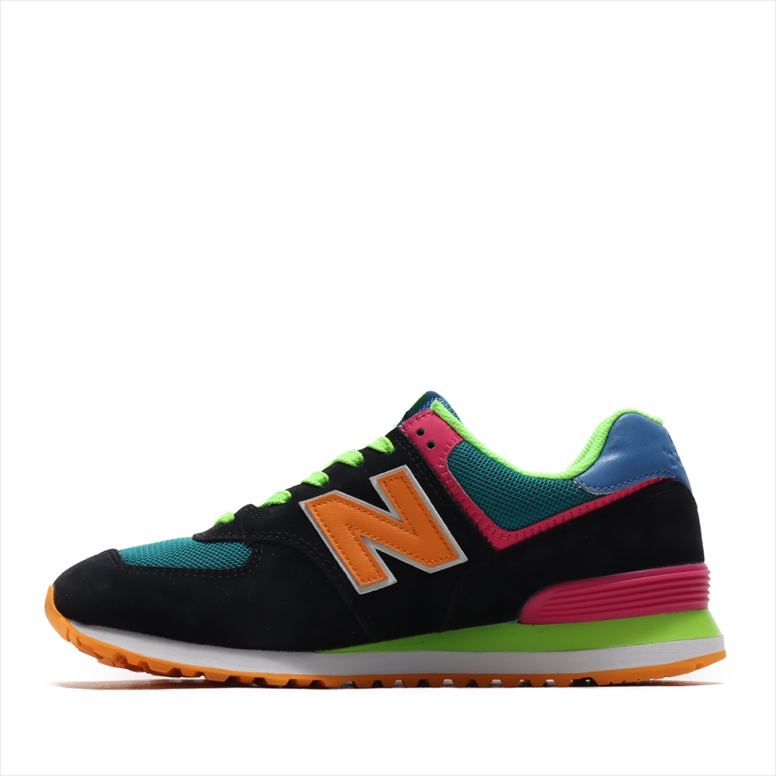 Size 8.5 - New Balance 574 Black Energy Lime for sale online | eBay
