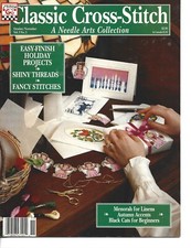 Classic Cross-Stitch Magazine Oct/Nov1990 Holiday Projects  more