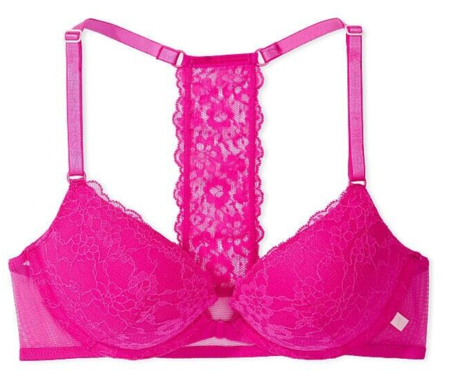 32B Hot Pink Posey Lace FrontClose ExtremeLift Victorias Secret