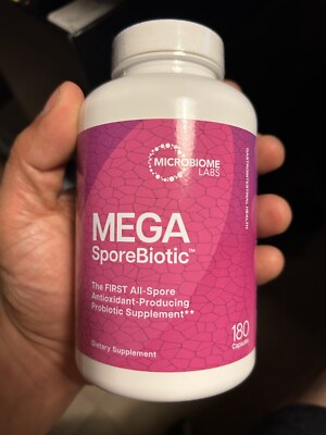 Microbiome Labs MegaSporeBiotic (180 Capsules) - Probiotic 7/27 Exp. 