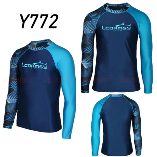 2023 HOMBRE PROTECTOR CONTRA ERUPCIONES MANGA LARGA SURF TOP DE BAÑO CAMISAS DEPORTES ACUÁTICOS TRAJES DE NEOPRENO - Imagen 8 de 27