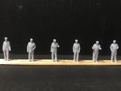 Lokbesatzung Multipack (Version 1) - 6 Figuren in verschiedenen Posen - 3D Scans OO