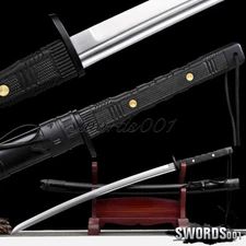 Handmade 1095 Carbon Steel Sharp Blade Black Tactical Katana MechWarrior Sword 