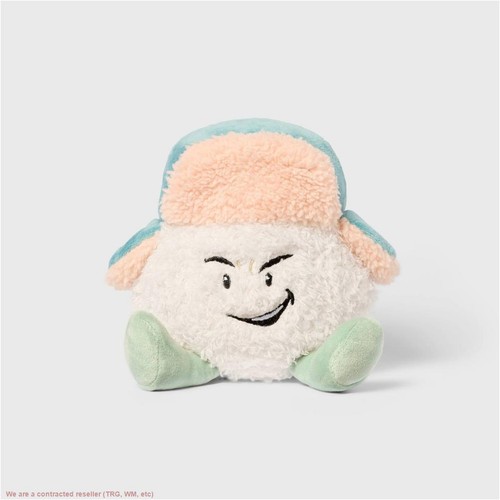 6" Snowball with Teal Hat Stuffed Plush - Gigglescape, 5"x5"x6"