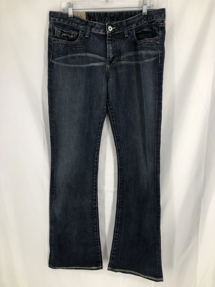 Pantalones de mezclilla azul punto en contraste corte bootcut Mod Loomstate 31 (35x34) Foto 2 de 4