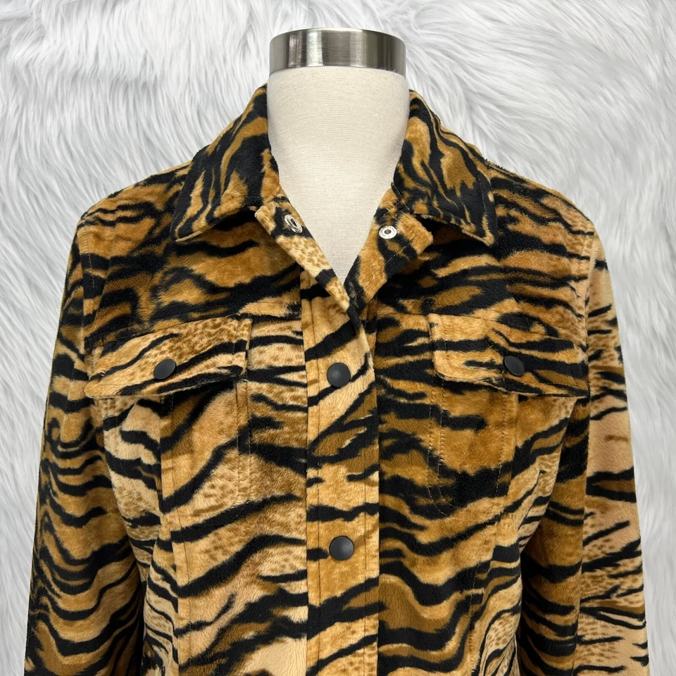 Classiques Entier VTG 90's Tiger Jacket Womens 8  Animal Print Faux Fur Mobwife - Image 3 of 4