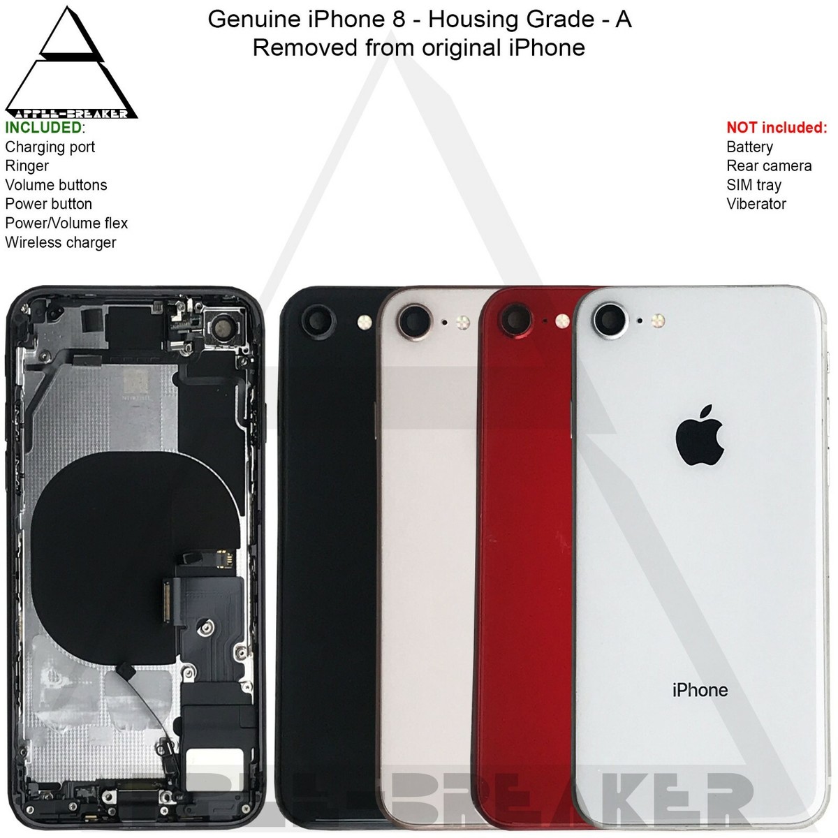 Original iPhone 8 & 8 Plus Chassis Back Rear Housings With Parts