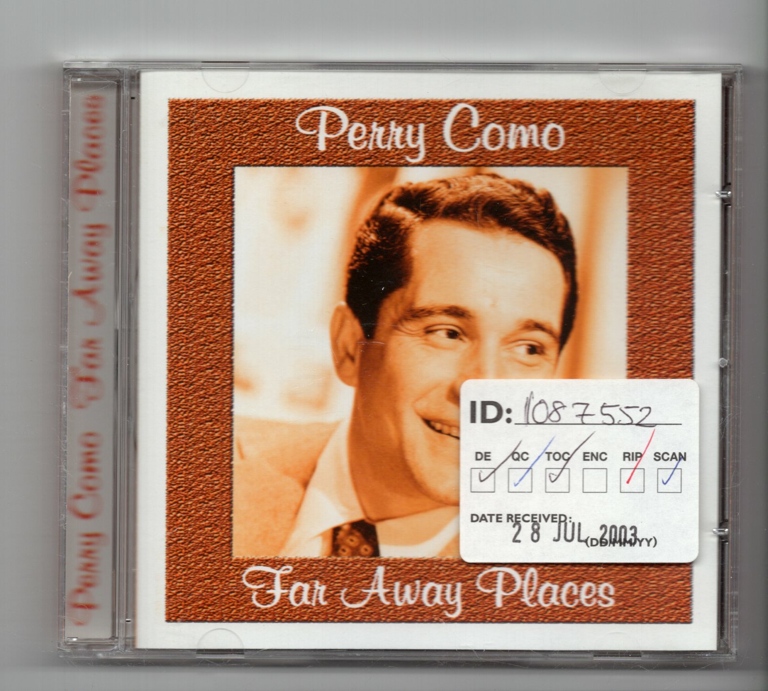 (JP855) Perry Como, Far Away Places - 2003 CD