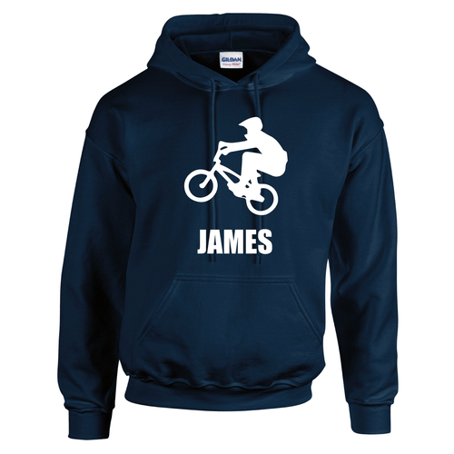 Bike Riding BMX Kids Hood Hoodie Personalised Custom - Picture 3 of 18