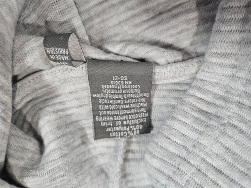 Daisy Fuentes Womens Hoodie 3XL Grey Cropped Hooded Ribbed Sweatshirt Winter NEW - Picture 8 of 8