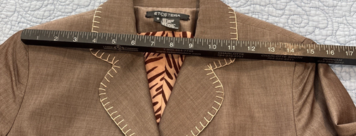 Etcetera Size 8 Pants Suit Taupe 2 Pc Modern Career Professional - Picture 10 of 11