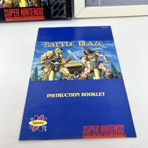 Battle Blaze Super Nintendo SNES CIB Complete Game Box Manual RARE Nice Shape - Picture 11 of 16