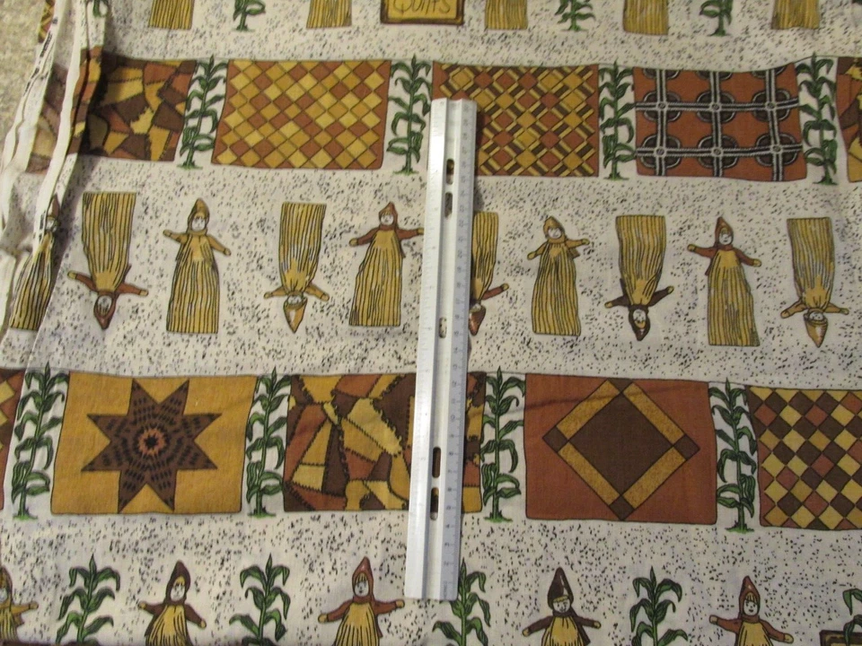 Spectrix Jane Word Fabric Primitive Print Doll Corn Shuck Quilts Stars 5 yards - Image 2 of 4
