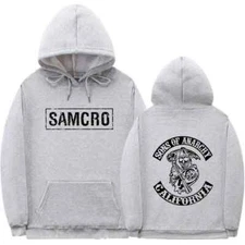 Sons of Anarchy SAMCRO Double Sided Print Hoodie Sweatshirt Men Womnen