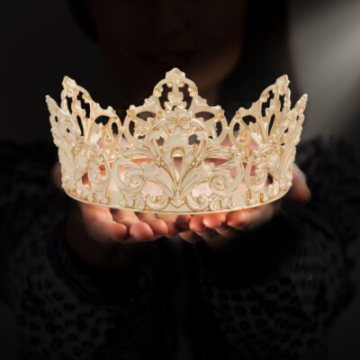 Alloy King Queen Royal Full Round Crown Wedding Tiara  display picture 1