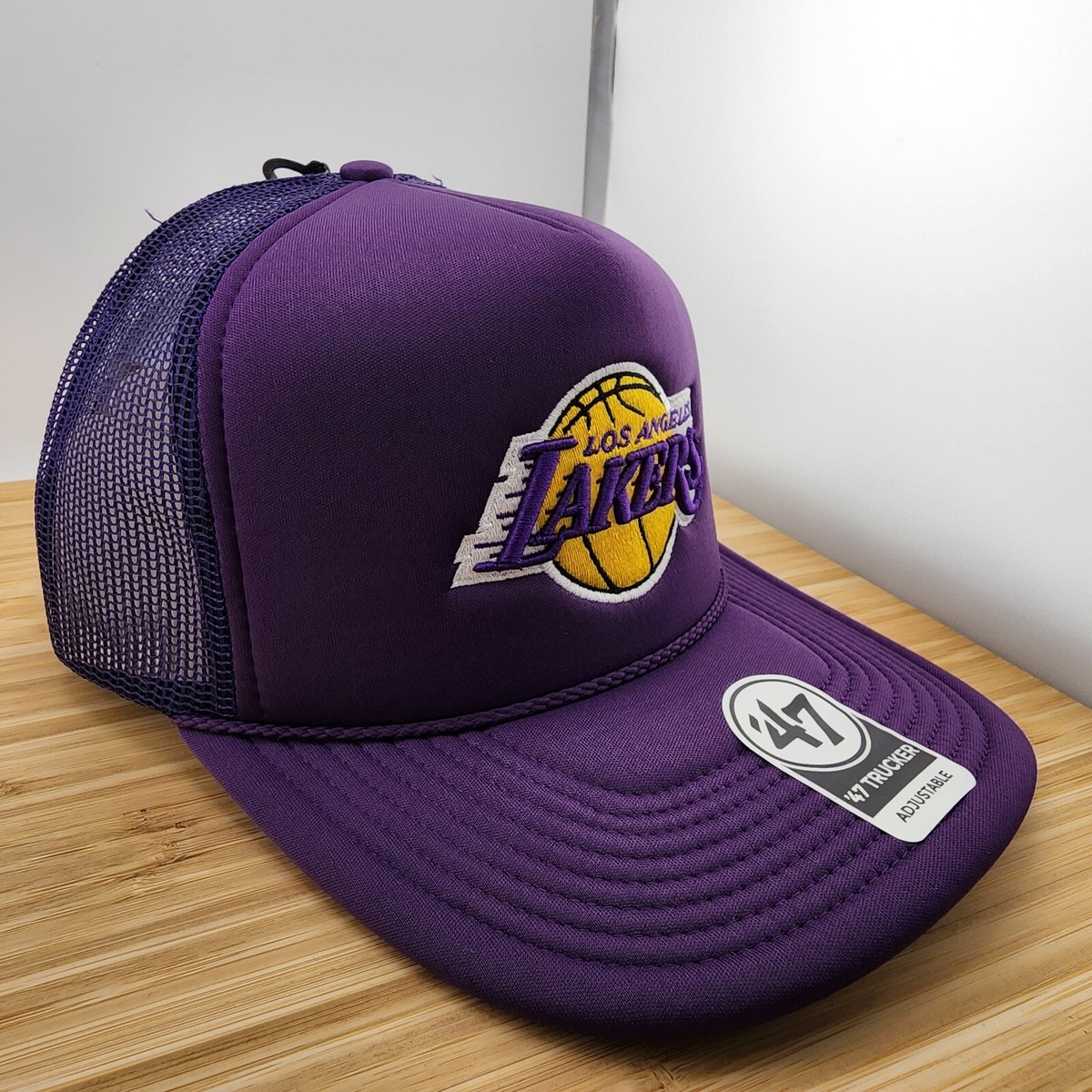 Los Angeles Lakers Foam Trucker Hat, Purple Cap, 47 Brand, NBA