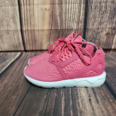 Adidas Womens Lush Pink Tubular Low Top Lace Up Casual Sneaker