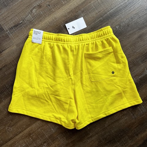 Nike Shorts Large Mens Club Fleece Opti Yellow French Terry Flow $50 - Picture 6 of 13