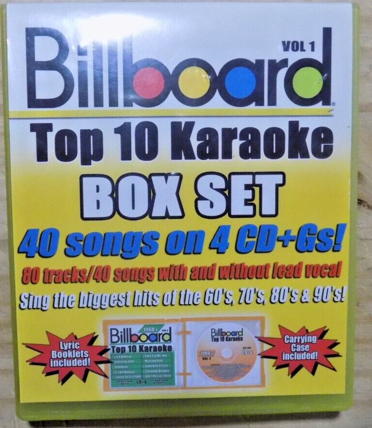 BILLBOARD TOP TEN KARAOKE Vo 1 FOUR CD+Gs 40 Songs / 80 Tracks 60s/70s