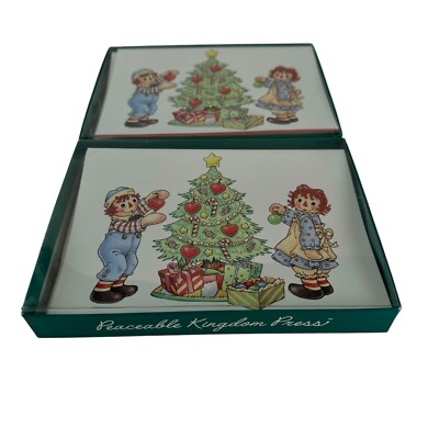 Lot 24 Vintage Christmas Cards Raggedy Ann & Andy Peaceable Kingdom