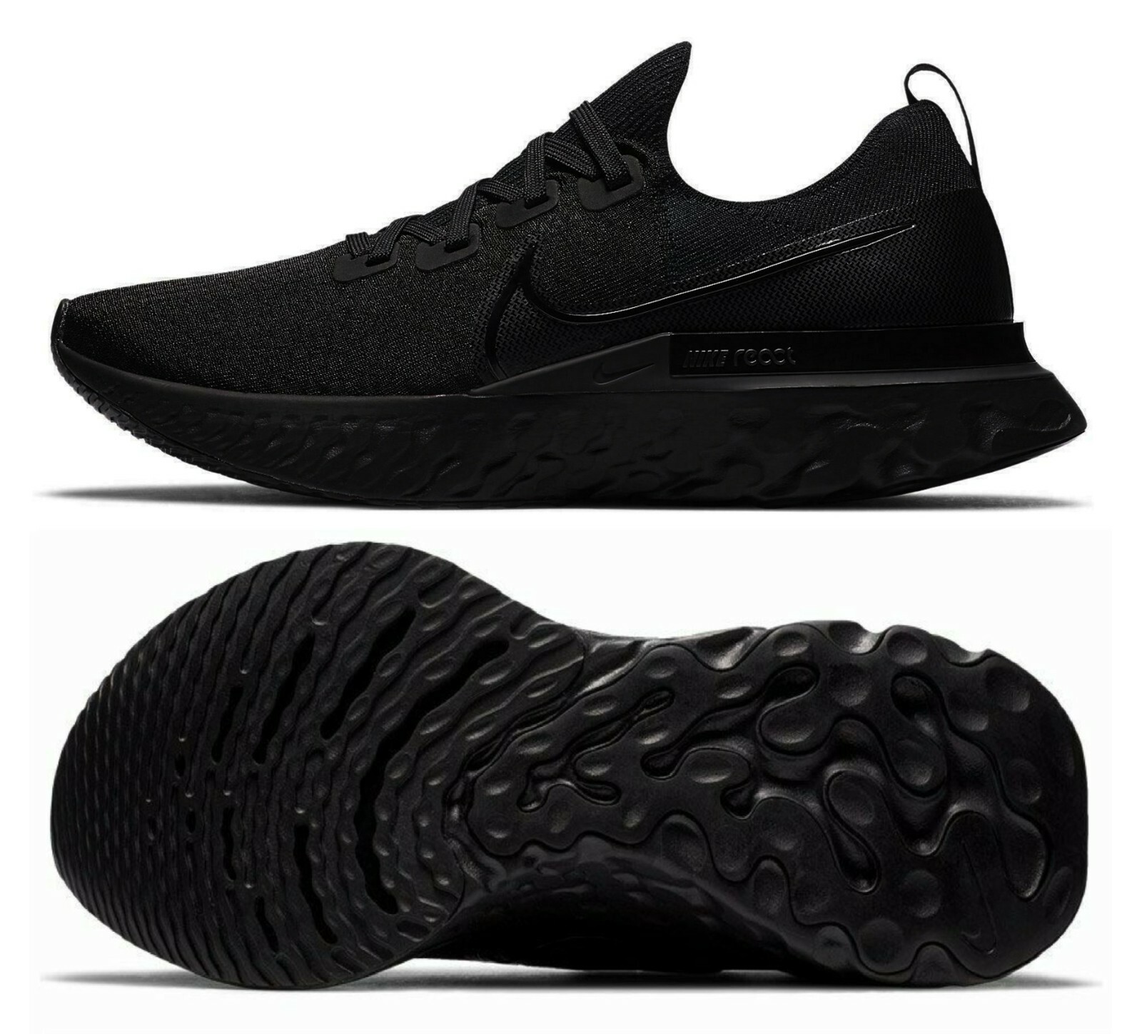 nike react infinity run flyknit triple black