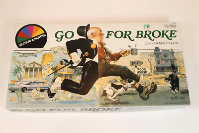 Go For Broke Spend A Million Board Game - 1985 Vintage Game - Made in the USA
