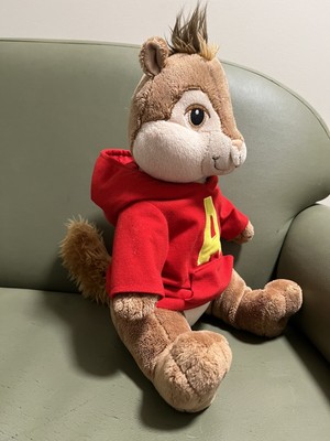Build-A-Bear Alvin u0026amp; The Chipmunks Red Hoodie Plush Figure 13u0026#034;  BABW | eBay