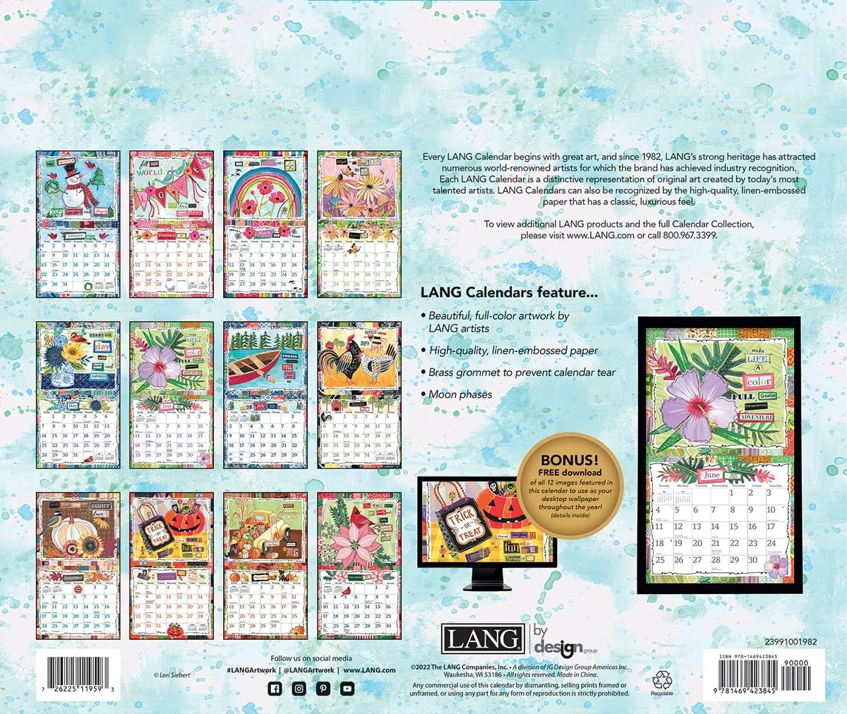 LANG HAPPY LIFE 2023 WALL CALENDAR | eBay