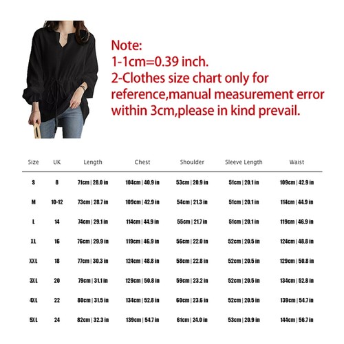 Mujeres Verano Manga Larga Cuello en V Prendas para el torso Camisas Sólidas Camiseta Cordón Cintura Blusa - Imagen 2 de 19