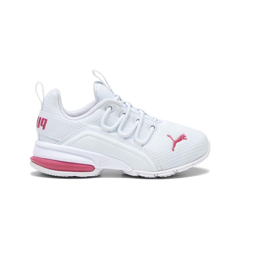 Молодежные белые кроссовки Puma Axelion Mesh на шнуровке для девочек Повседневная обувь 19428625