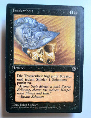  TROCKENHEIT V.2  HEIMATLÄNDER 1995  EX  SCHWARZ  MAGIC MTG HOMELANDS Dry Spell