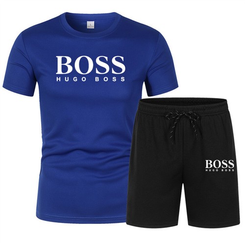 UK 2-teiliges Herren Sport Set Shirts Sport Shorts Kurzarm Freizeit Lauf T-Shirt - Bild 23 von 24
