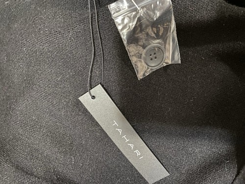 NWT TAHARI Women Long Sleeve Notched Lapel Buttoned Cardigan Jacket SZ XL Black - Picture 10 of 12