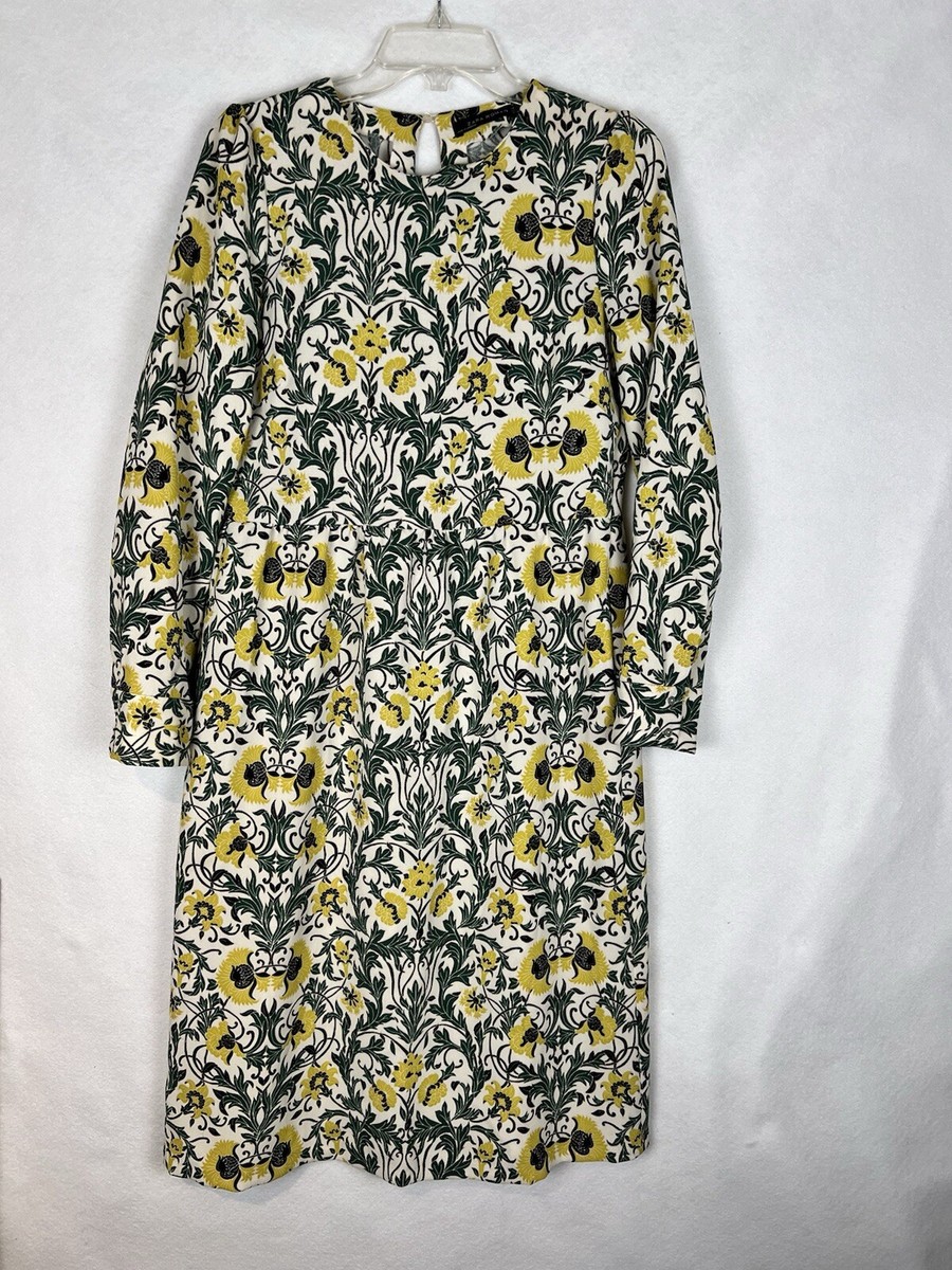 green and yellow floral midi dress Elaine Floral Midi Dress – Twirl Boutique main image 0