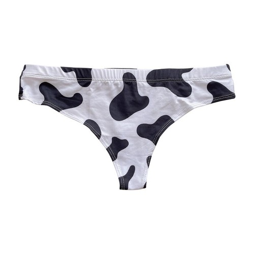 Sexy Mujeres Tanga Cintura Baja Elastizado Espalda en T Estampado de Vaca Bragas Calzoncillos Calientes Pantalones Nuevos - Imagen 5 de 9