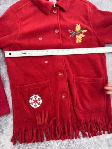 Girls Disney Store Winnie The Pooh Bear Fleece Jacket Red S - Picture 2 of 12