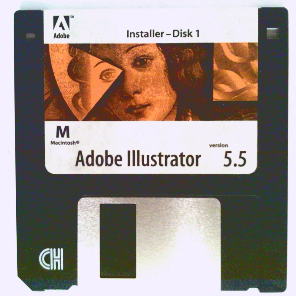 ✅ Disquetes Adobe Illustrator~5.5~Macintosh~1994~3.5" Foto 2 de 4