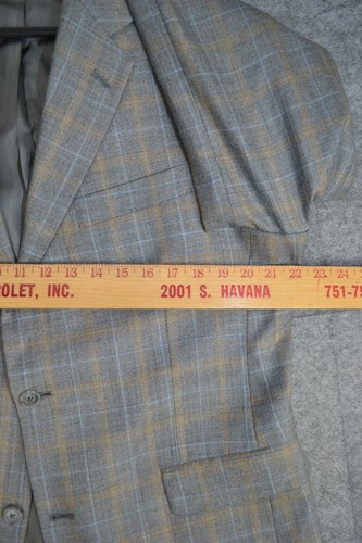 Hart Schaffner Marx Blazer Jacket Mens 40S Plaid Check Sport Coat 2 Button USA - Picture 19 of 22