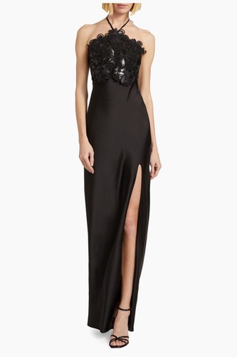 Ramy Brook Mora Black Gown Halter neck Sleeveless Formal NWT $950 Size 6 #Prom - Picture 6 of 13