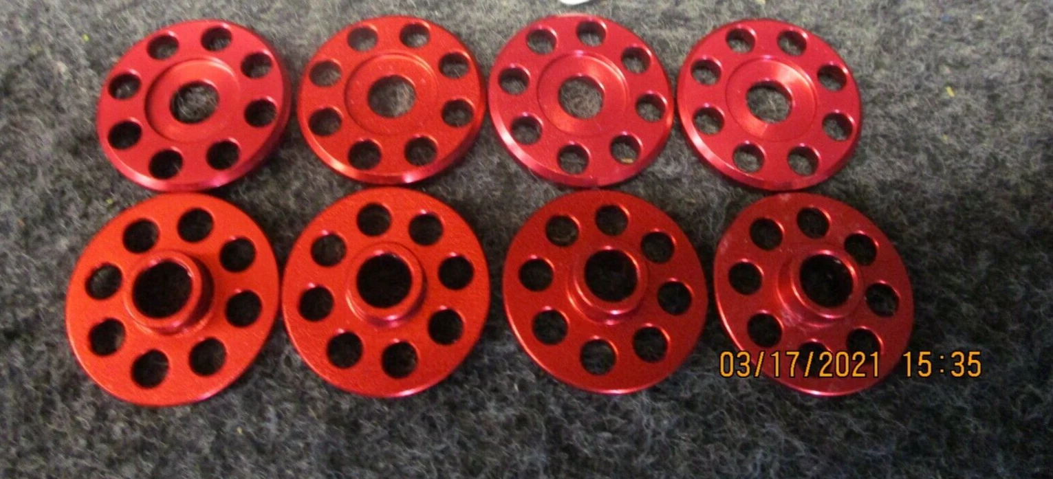 Yamaha YZ250 2009 DOCWOB red alloy front fender top hat washer fitting kit