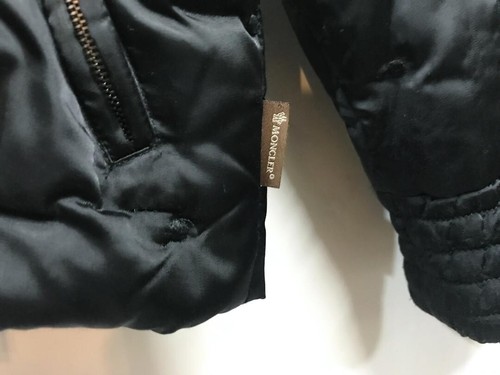 MONCLER Down Jacket with Fur Size 0 Women's Black - Picture 5 of 9