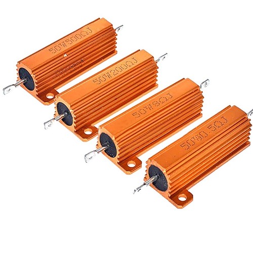RX24 50W 100W Aluminum Metal Shell High Power Case Heatsink Resistor 5% 0.1Ω-1KΩ - Picture 2 of 5